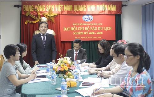 Phó Bí thư thường trực Đảng ủy, Phó Tổng cục trưởng TCDL Ngô Hoài Chung phát biểu chỉ đạo tại Đại hội